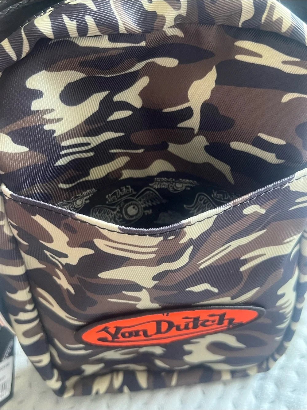 Von Dutch Camo Crossbody Bag
